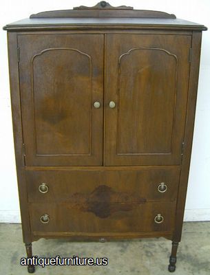 Antique Walnut Chest With Doors