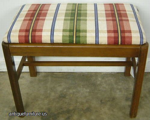 Antique Art Deco Vanity Bench
