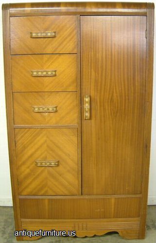 Antique Art Deco Wardrobe