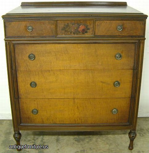 Antique Berkey Gay Paint Decorated Chest