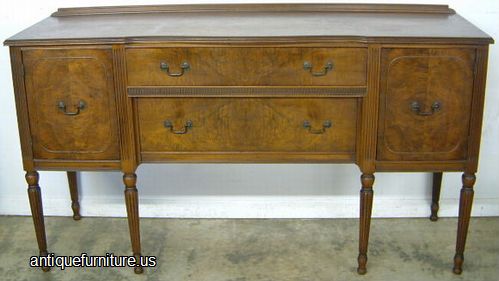 Antique Burl Walnut Sideboard