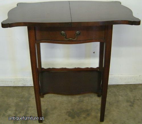 Antique Mahogany Nightstand Game Table