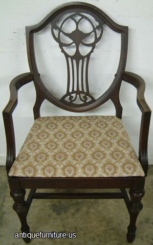 Antique Mahogany Shieldback Chair