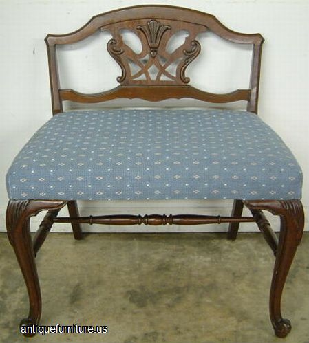 Antique Mahogany Vanity Bench