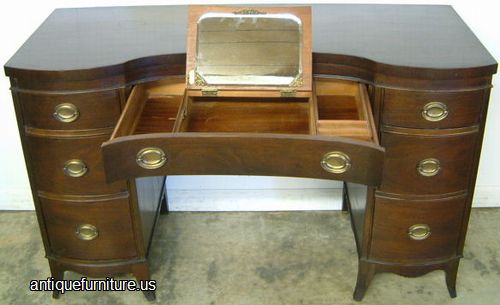 Antique Mahogany Vanity Makeup Mirror
