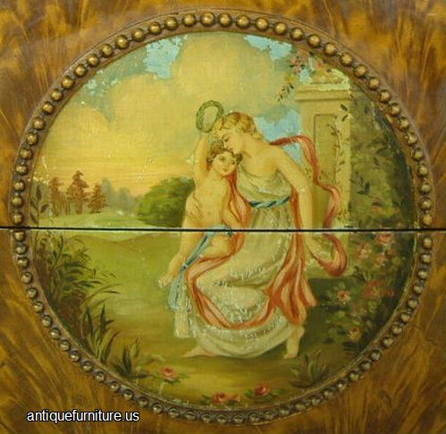 Antique Paint Decorated Chest Painting
