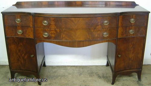 Antique Flame Mahogany Sideboard