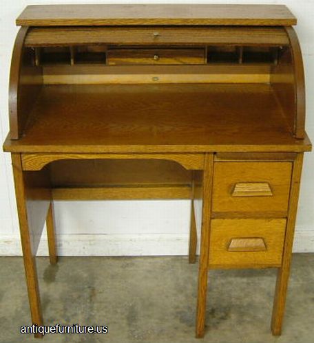 Antique Oak Roll Top Desk