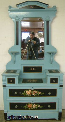 Antique Paint Decorated Cottage Dresser