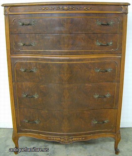 Antique Burl Walnut Chest