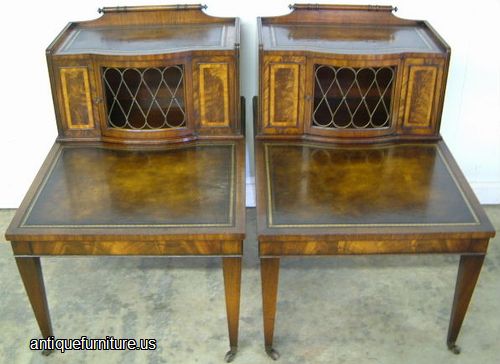 Antique Flame Mahogany Step Tables