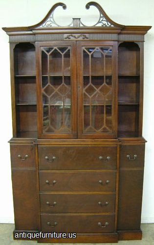 Antique Maddox Mahogany Breakfront