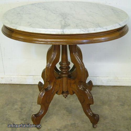 Antique Victorian Marble Top Table