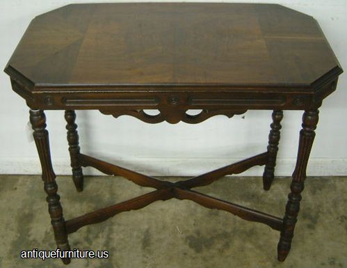 Antique Burl Walnut Radio Table