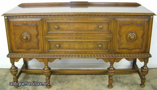 Antique Burl Walnut Sideboard