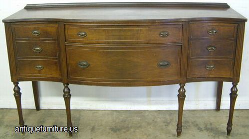 Antique Burl Walnut Sideboard