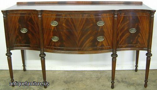 Antique Flame Mahogany Sideboard
