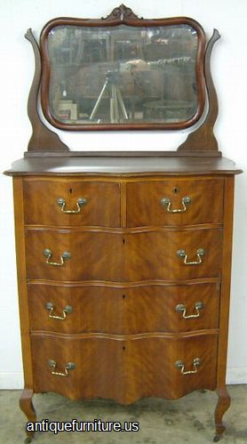 Antique Mahogany Chest Mirror