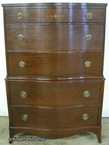 Antique Mahogany Inlaid Chest