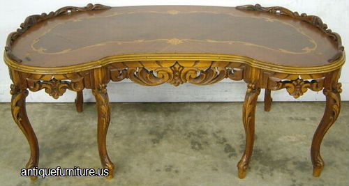 Antique Ornate French Style Coffee Table