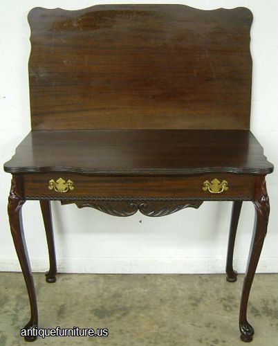 Antique Ornate Mahogany Game Table