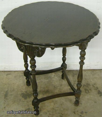 Antique Ornate Walnut Lamp Table
