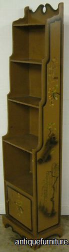 Antique Paint Decorated Bookshelf