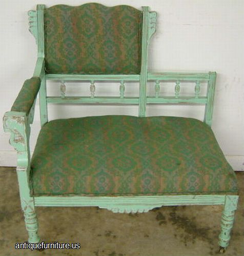 Antique Painted Eastlake Setee