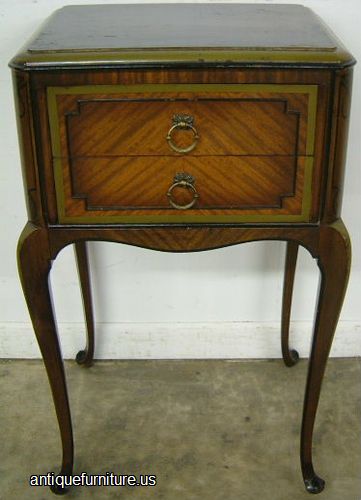 Antique Walnut French Style Nightstand