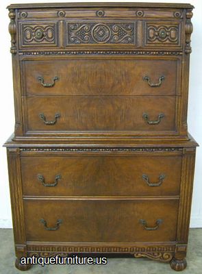 Antique Burl Walnut Chest
