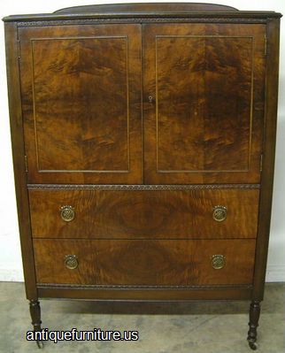 Antique Burl Walnut Chest