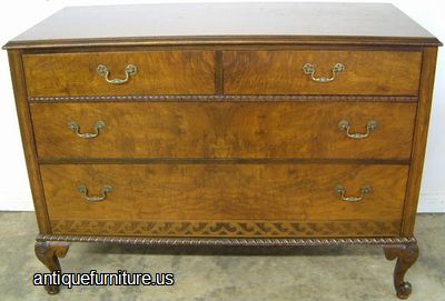 Antique French Burl Walnut Dresser