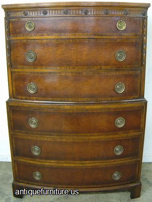 Antique Inlaid Mahogany Chest