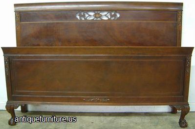 Antique Mahogany Ball Claw Bed