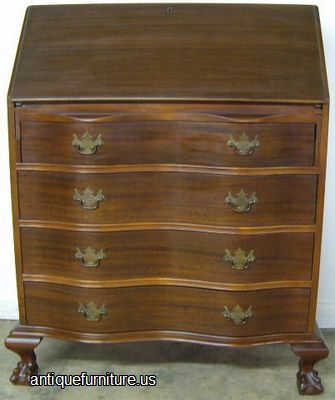 Antique Mahogany Ball Claw Desk