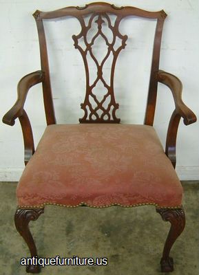 Antique Mahogany Claw Ball Chair