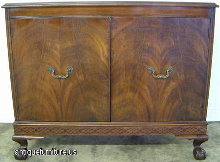 Antique Flame Mahogany Ball And Claw Server