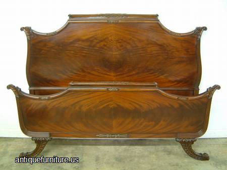 Antique Flame Mahogany Bed