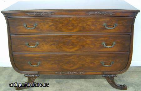 Antique Flame Mahogany Dresser