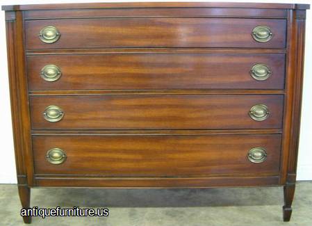 Antique Mahogany 4 Drawer Dresser