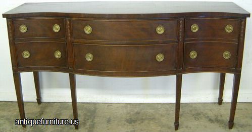 Antique Flame Mahogany Sideboard