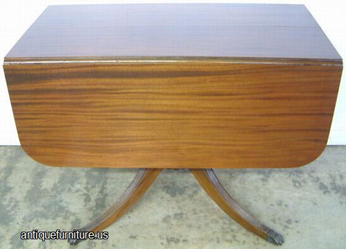 Antique Mahogany Drop Leaf Dining Table