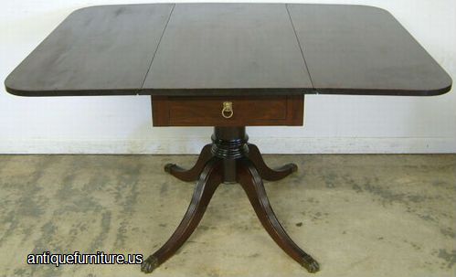 Antique Mahogany Drop Leaf Dining Table
