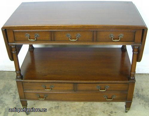 Antique Mahogany Drop Leaf Tea Table