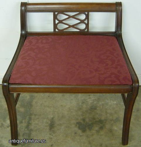 Antique Mahogany Vanity Bench
