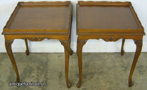 Antique Pair French Style Lamp Tables
