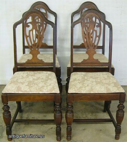 Antique Set Walnut Dining Chairs