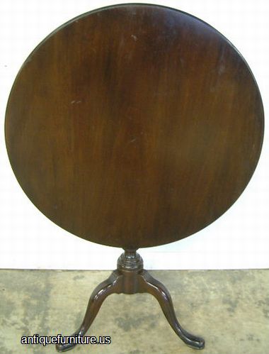 Antique Walnut Tilt Top Bird Cage Table