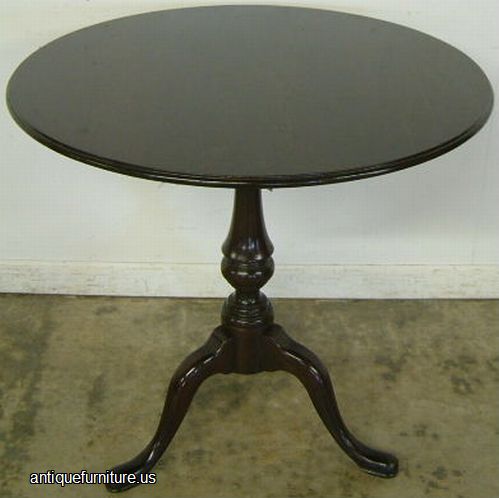 Antique Walnut Tilt Top Bird Cage Table