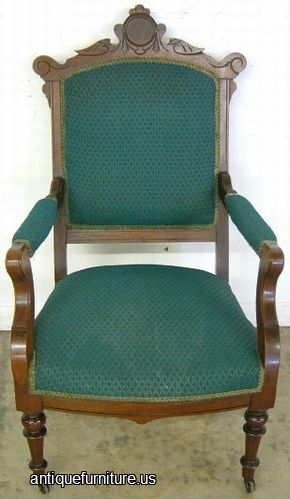 Antique Walnut Victorian Parlor Chair